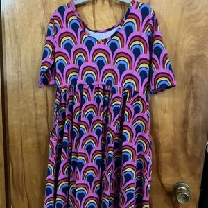 Hanna Andersson Girls Rainbow Dress